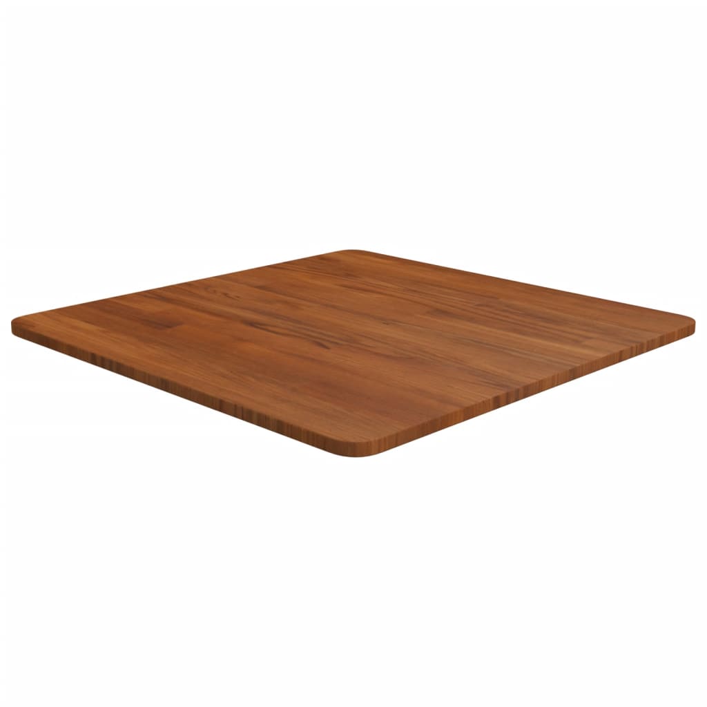 Vetonek Tablero de mesa cuadrada madera roble marrón oscuro 60x60x1,5cm