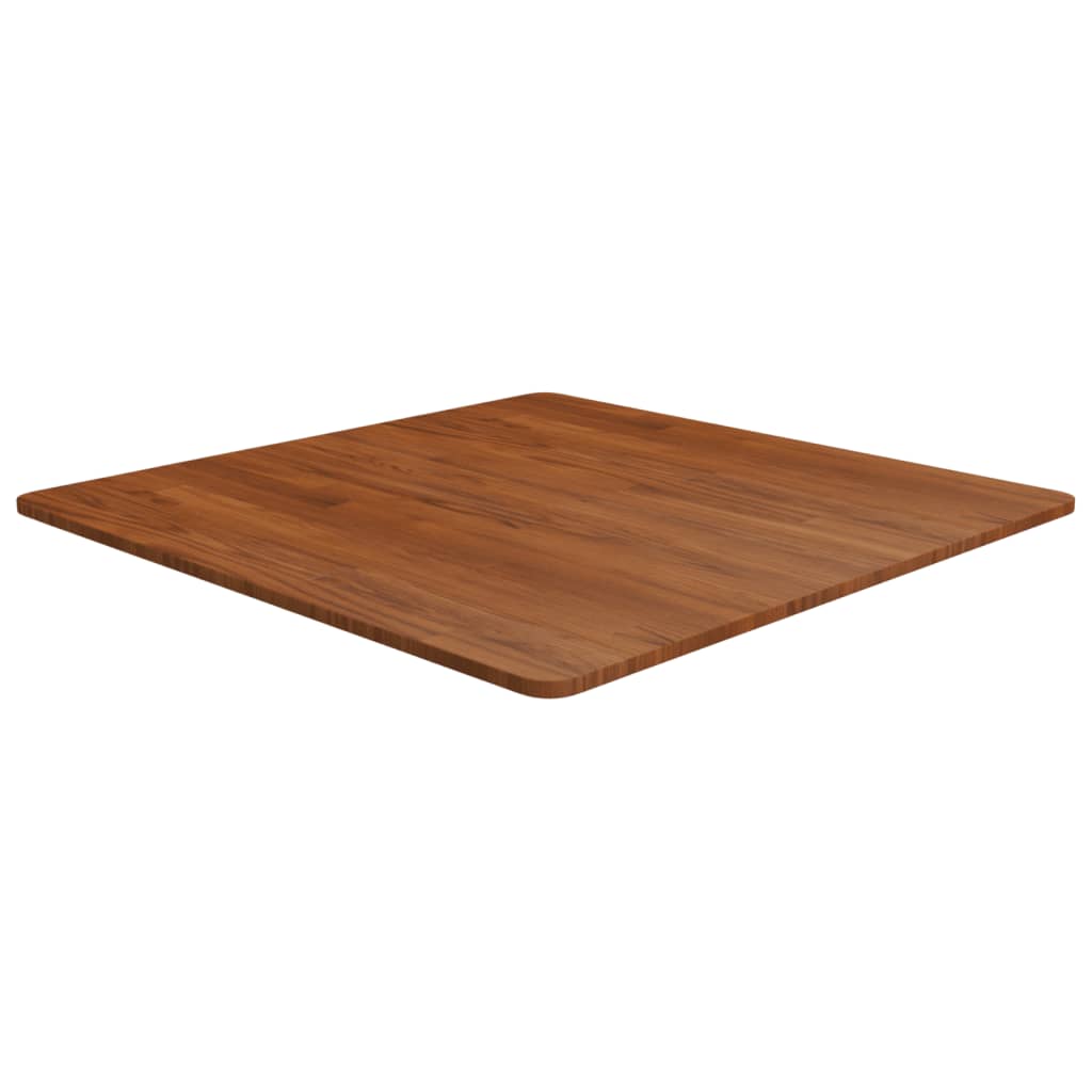 Vetonek Tablero de mesa cuadrada madera roble marrón oscuro 80x80x1,5cm