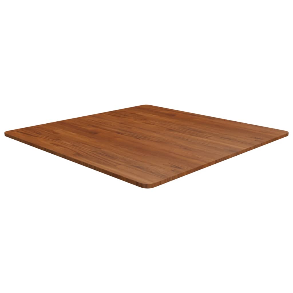 Vetonek Tablero de mesa cuadrada madera roble marrón oscuro 90x90x1,5cm