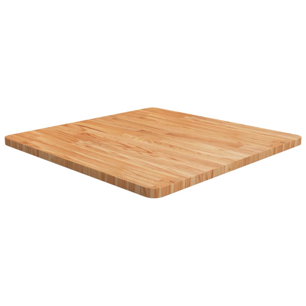 Vetonek Tablero de mesa cuadrada madera roble marrón claro 70x70x2,5 cm