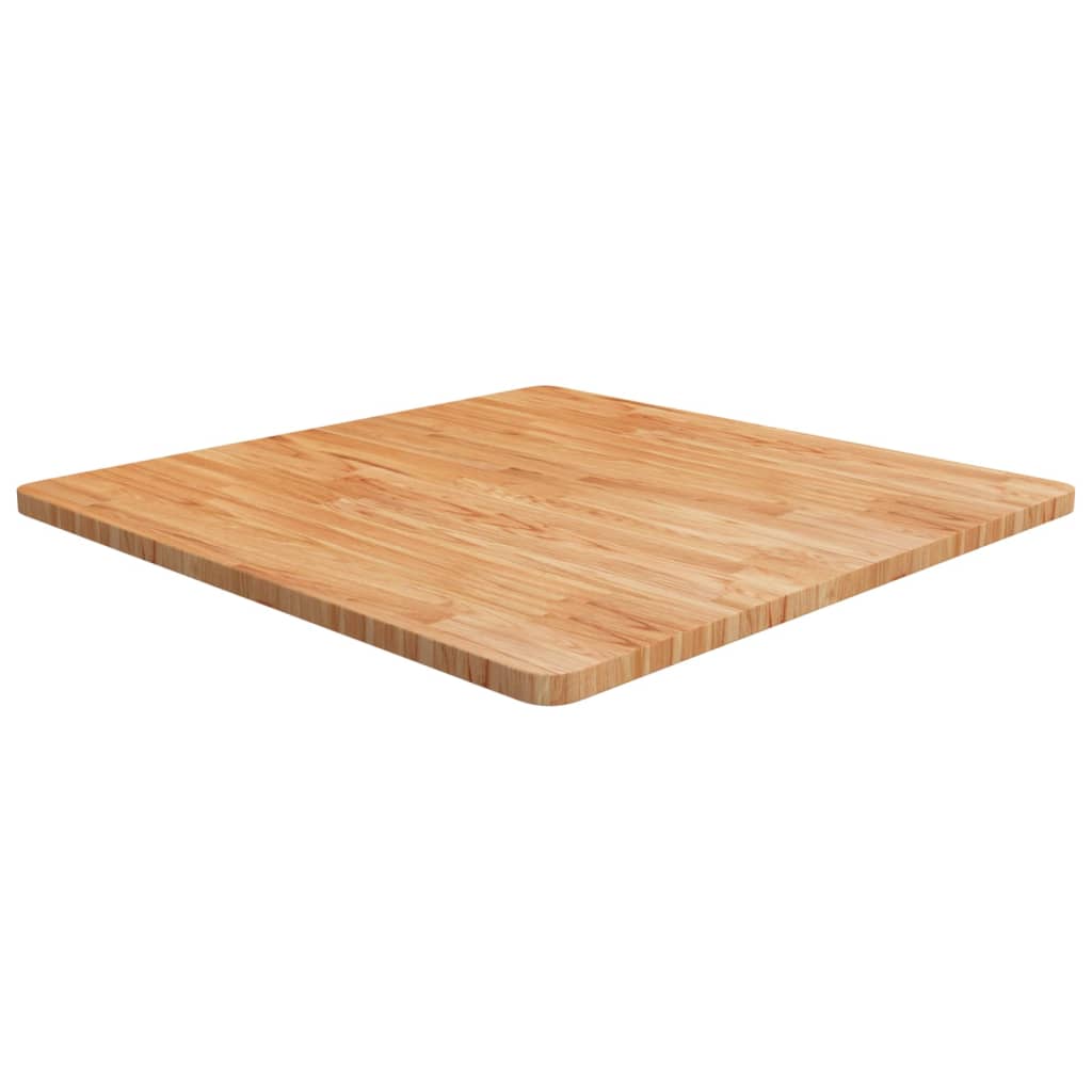 Vetonek Tablero de mesa cuadrada madera roble marrón claro 80x80x2,5 cm