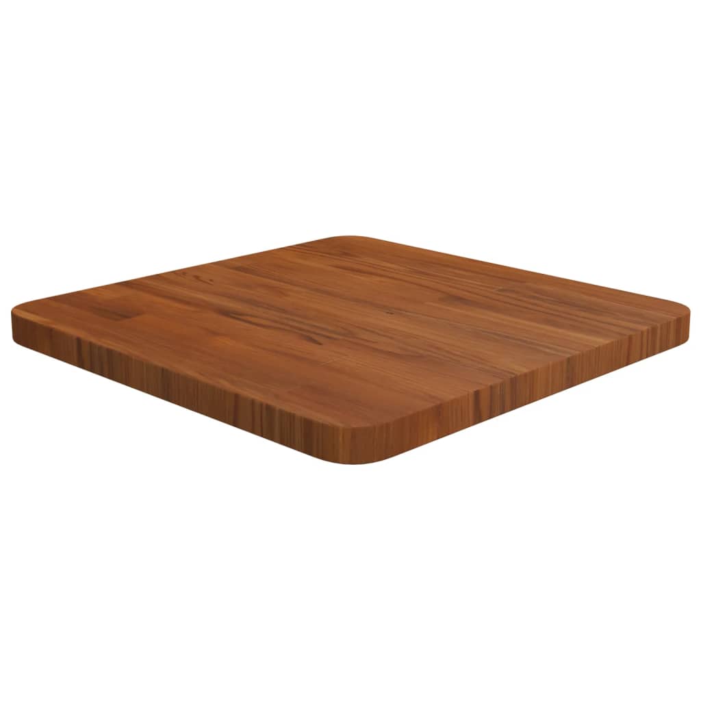 Vetonek Tablero de mesa cuadrada madera roble marrón oscuro 40x40x2,5cm