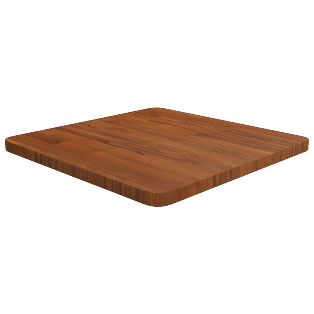 Vetonek Tablero de mesa cuadrada madera roble marrón oscuro 50x50x2,5cm