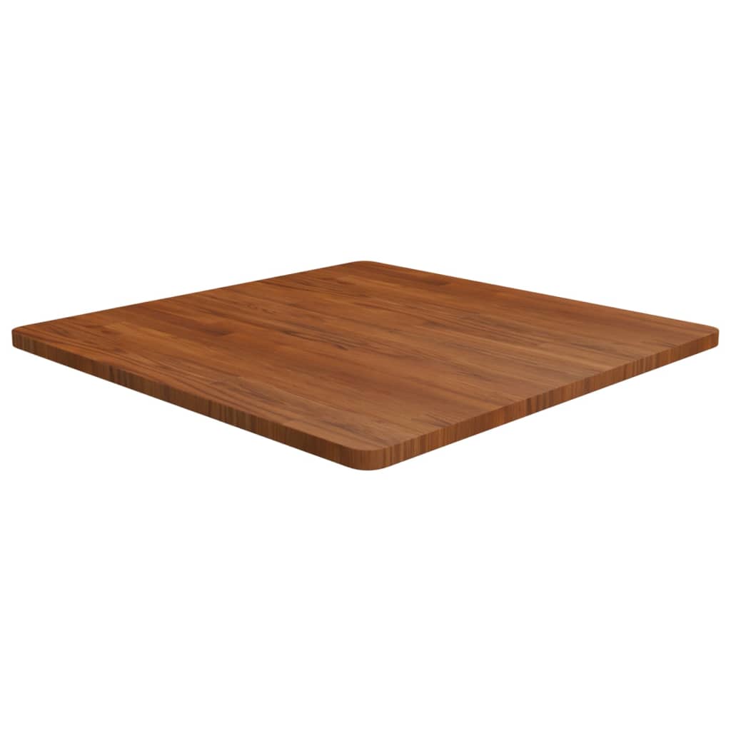 Vetonek Tablero de mesa cuadrada madera roble marrón oscuro 80x80x2,5cm