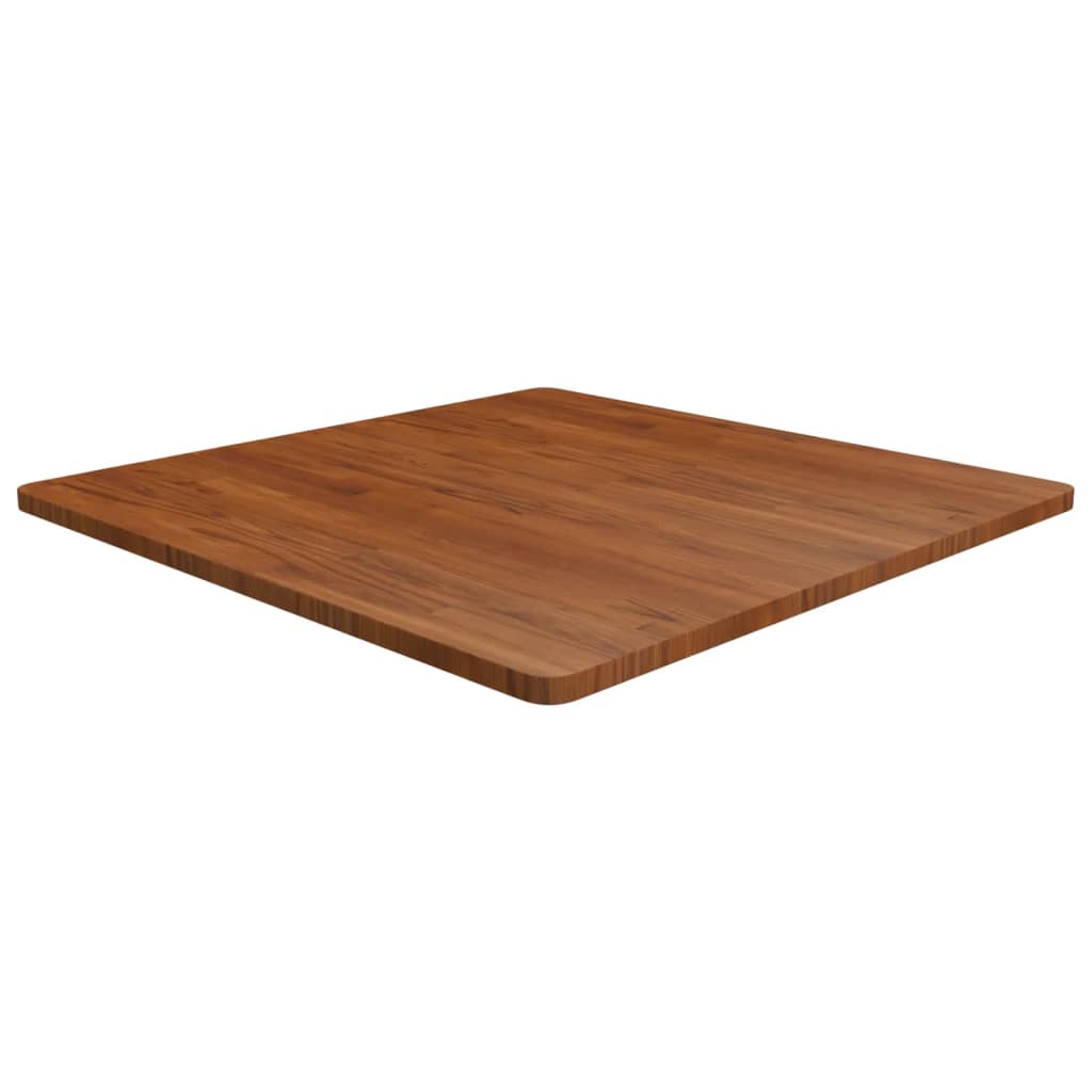 Vetonek Tablero de mesa cuadrada madera roble marrón oscuro 90x90x2,5cm