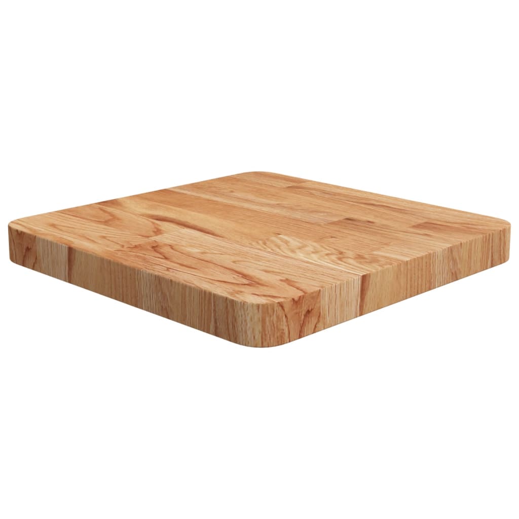 Vetonek Tablero de mesa cuadrada madera roble marrón claro 40x40x4 cm