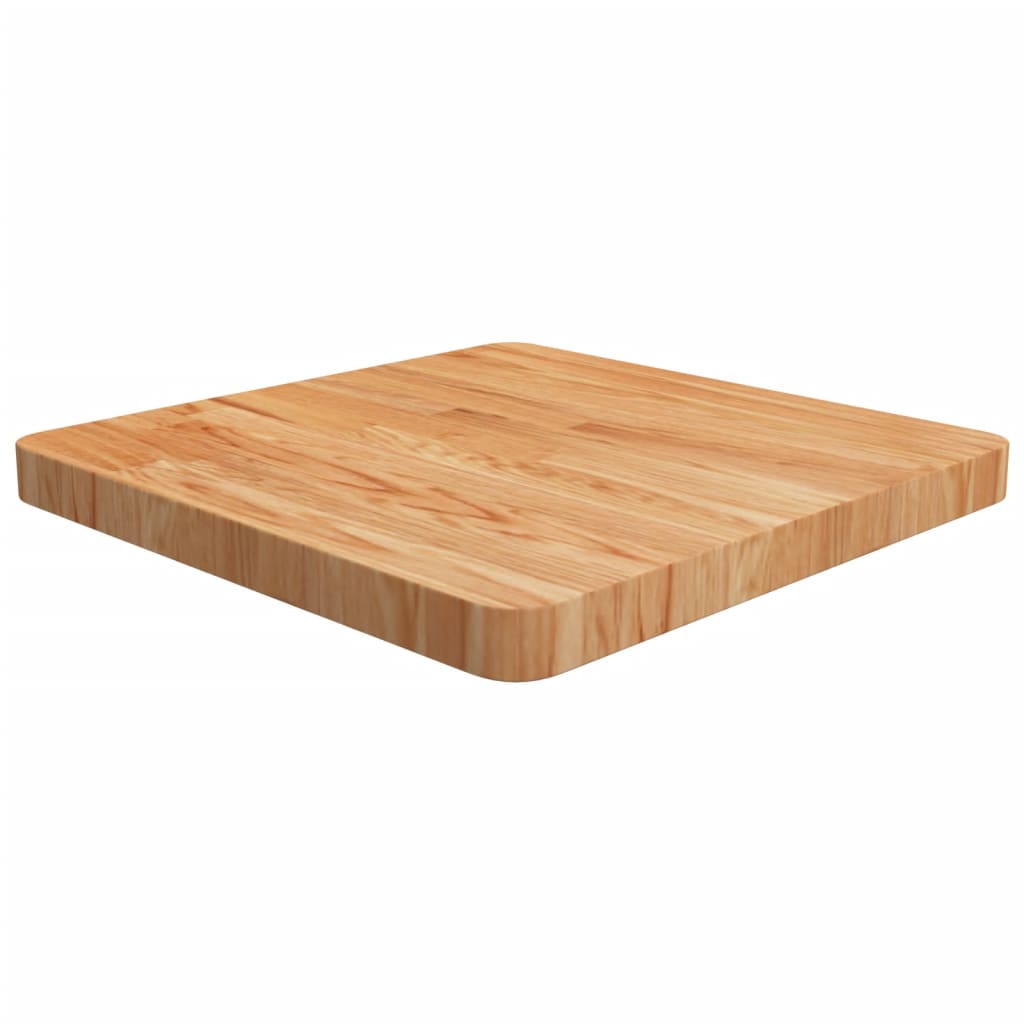 Vetonek Tablero de mesa cuadrada madera roble marrón claro 50x50x4 cm