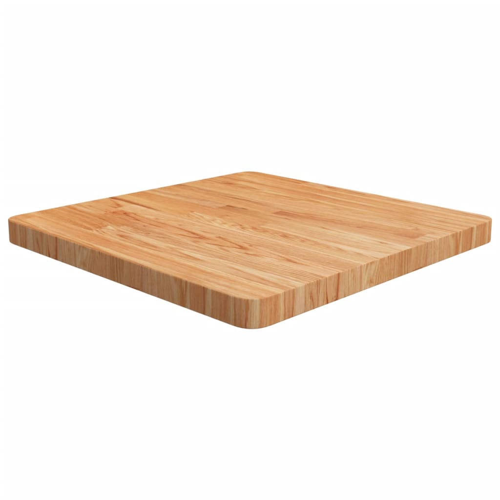 Vetonek Tablero de mesa cuadrada madera roble marrón claro 60x60x4 cm