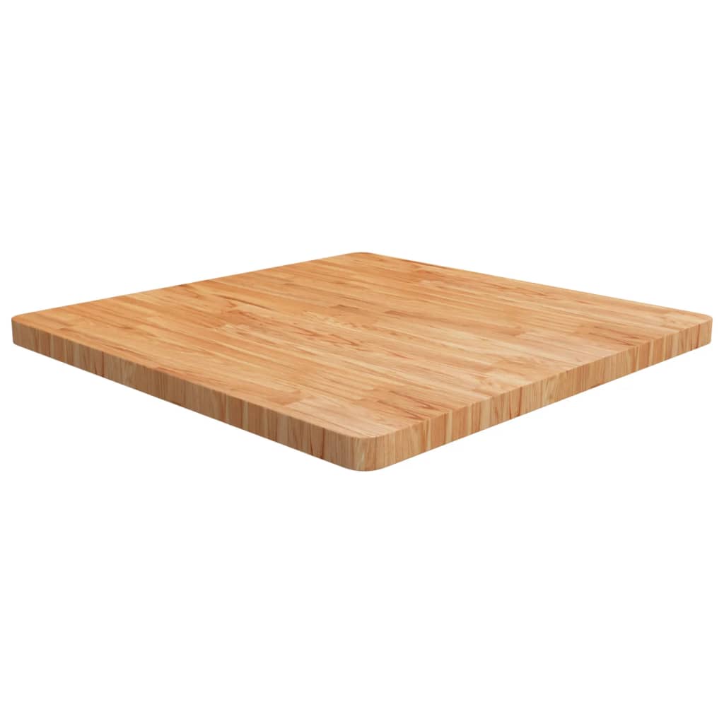 Vetonek Tablero de mesa cuadrada madera roble marrón claro 80x80x4 cm