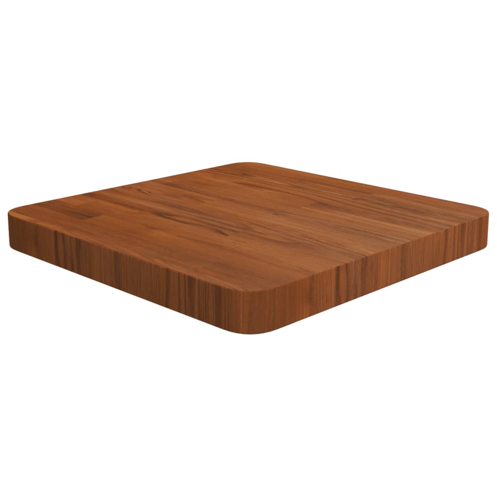 Vetonek Tablero de mesa cuadrada madera roble marrón oscuro 40x40x4 cm