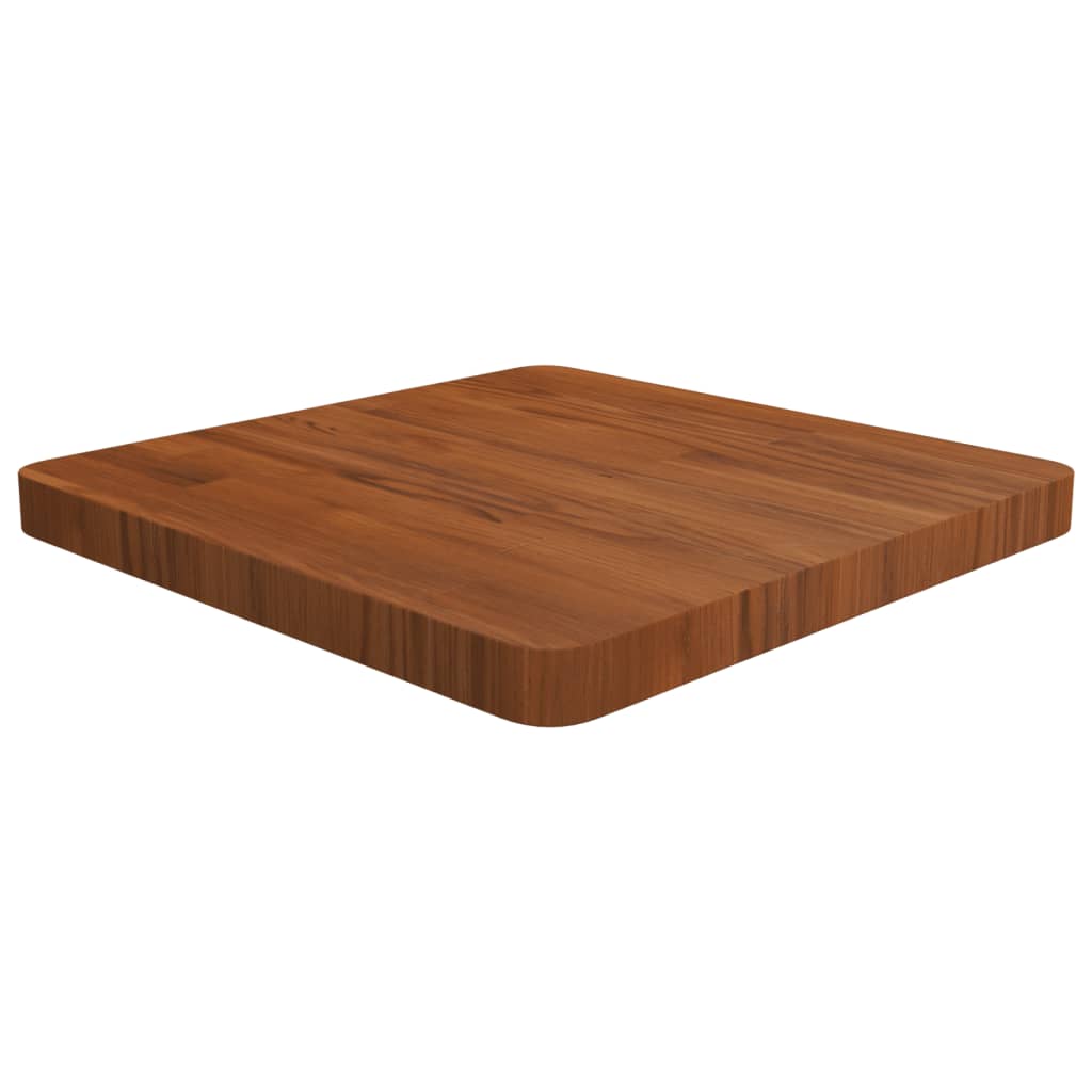 Vetonek Tablero de mesa cuadrada madera roble marrón oscuro 50x50x4 cm