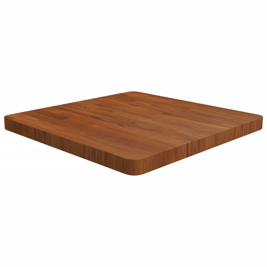 Vetonek Tablero de mesa cuadrada madera roble marrón oscuro 60x60x4 cm