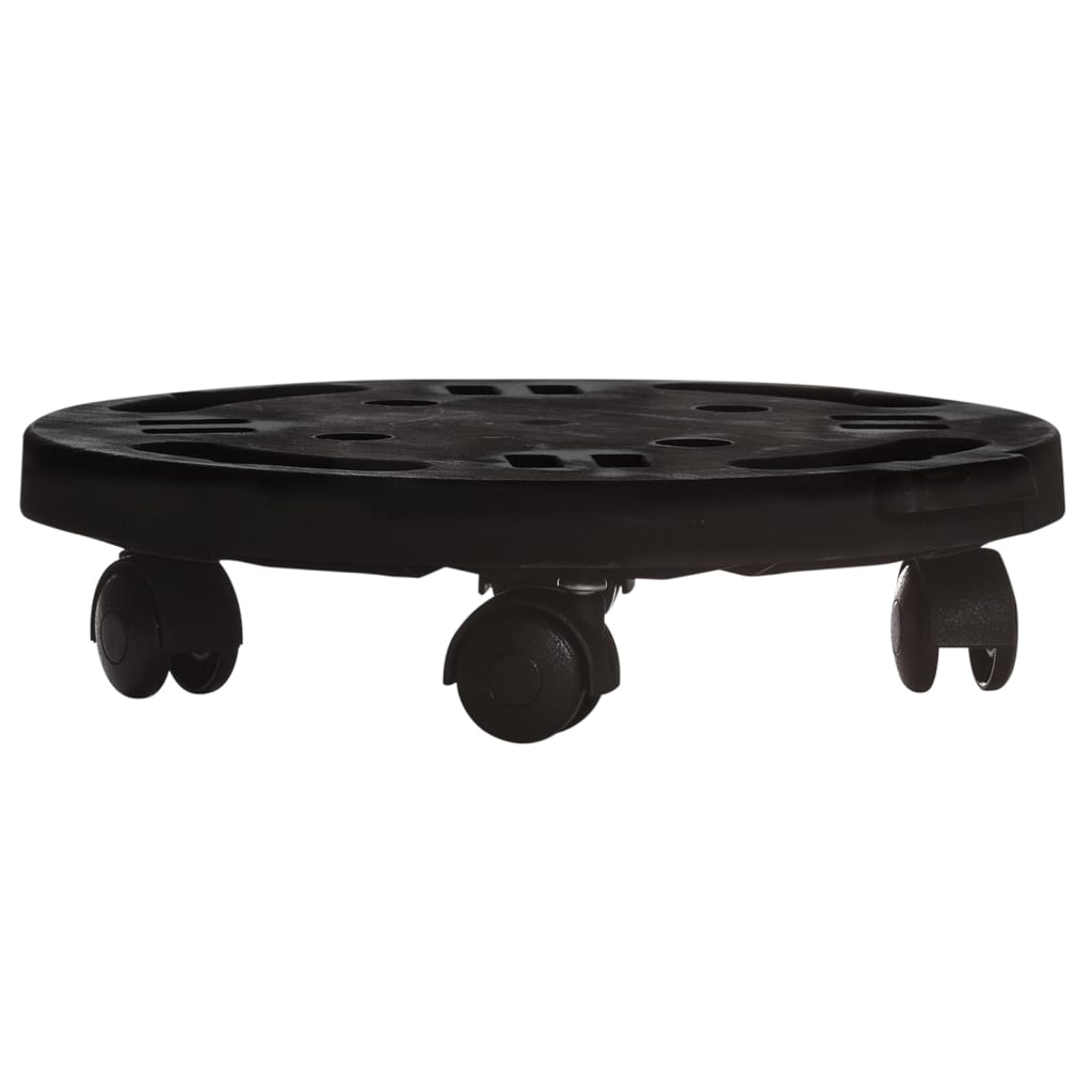 Soporte para plantas con ruedas diámetro 30 cm negro 170 kg vidaXL