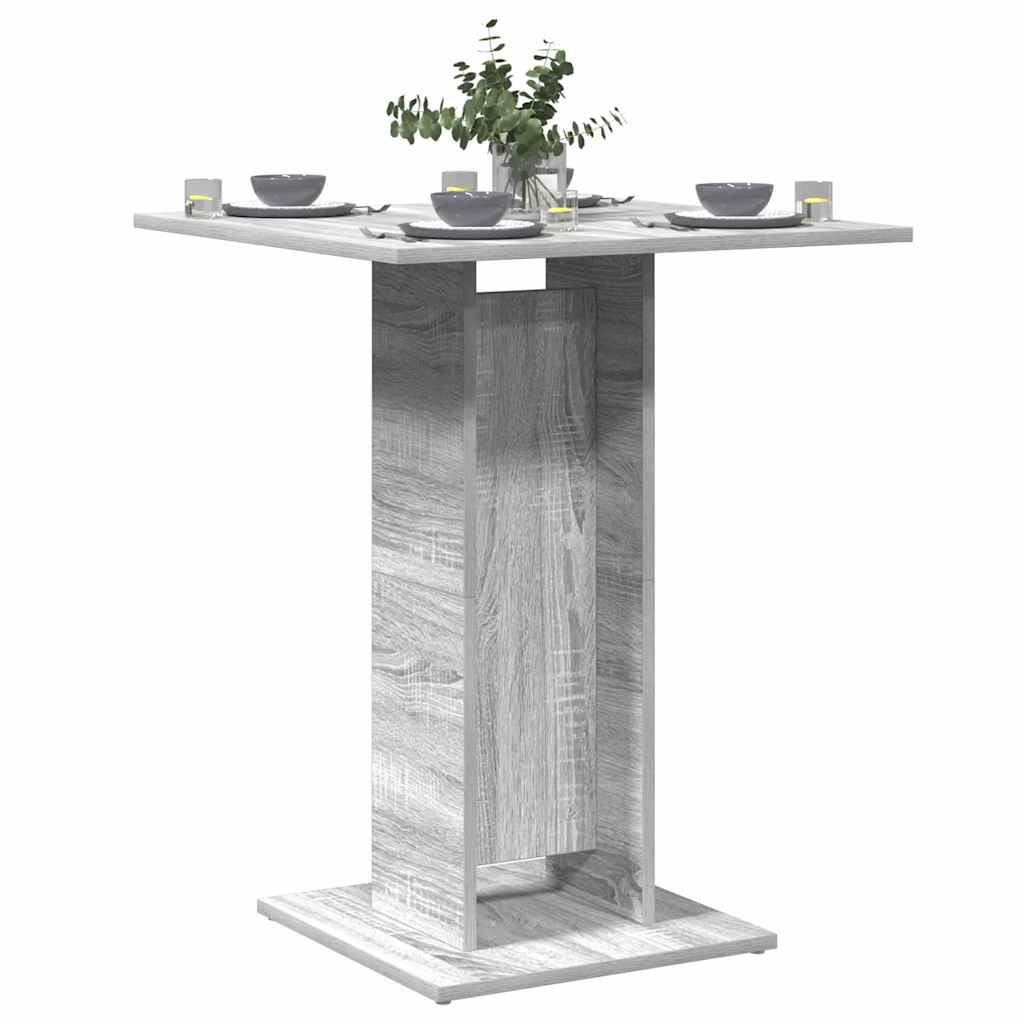 Vetonek Mesa de bistró madera contrachapada gris Sonoma 60x60x75 cm