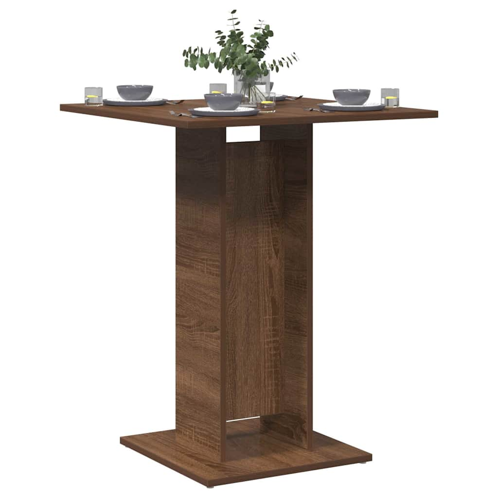 Vetonek Mesa de bistró madera contrachapada roble marrón 60x60x75 cm