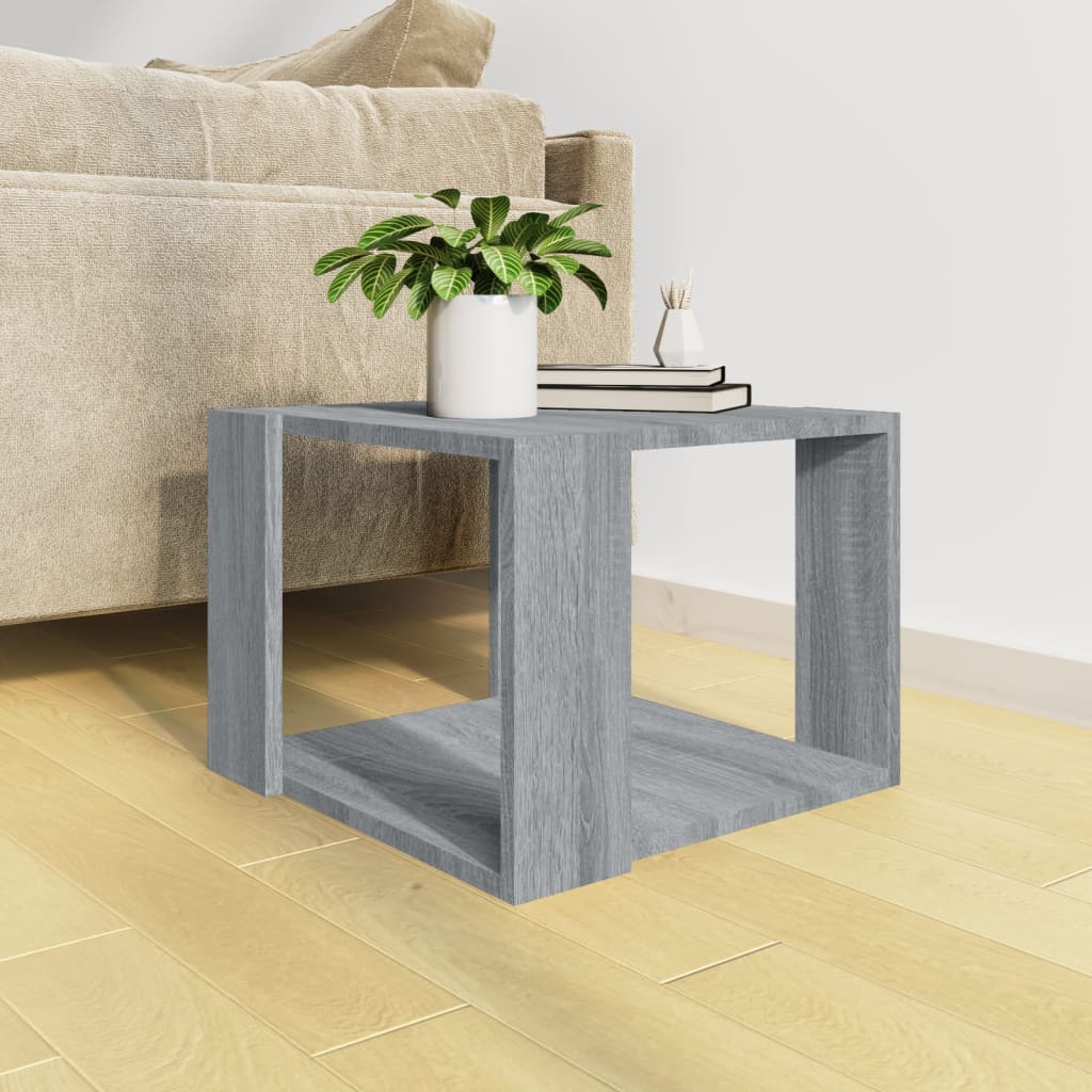 Mesa de centro madera gris Sonoma 40x40x30 cm vidaXL