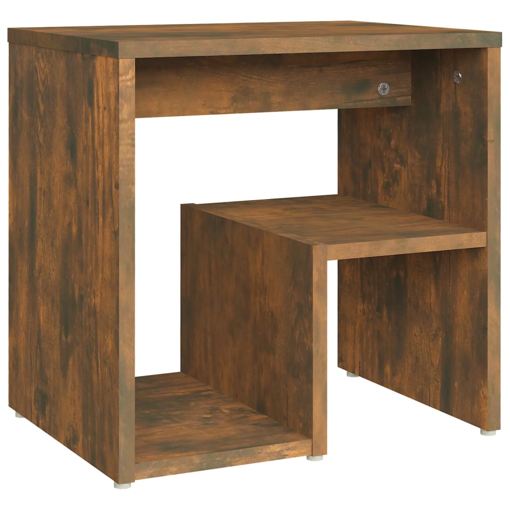 Night table 2 UDs plywood Smoked oak 40x30x40cm