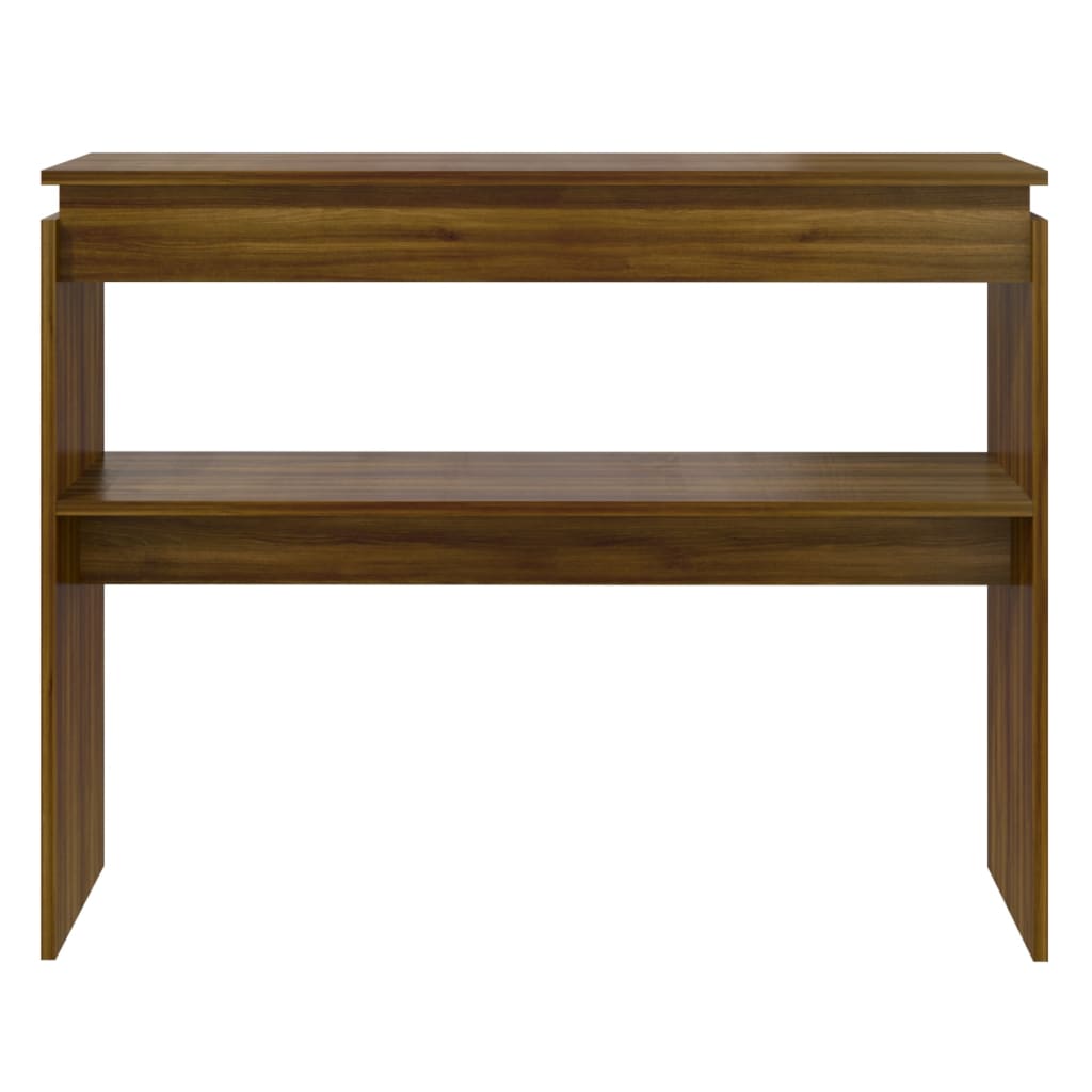 Mesa consola madera roble marrón 102x30x80 cm - Vetonek