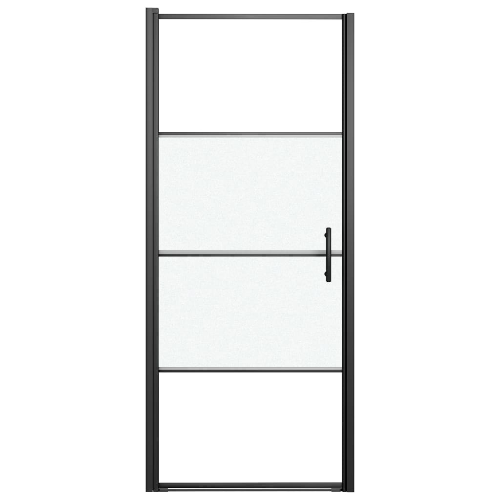 Black semi -manic glass shower door 81x195 cm