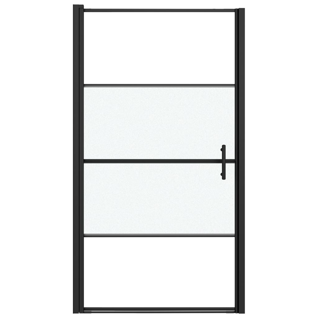 Black semi -managed glass shower door 100x178 cm