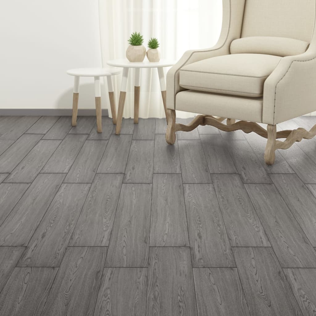 Vetonek Lamas para suelo de PVC autoadhesivas gris oscuro 2,51 m² 2 mm