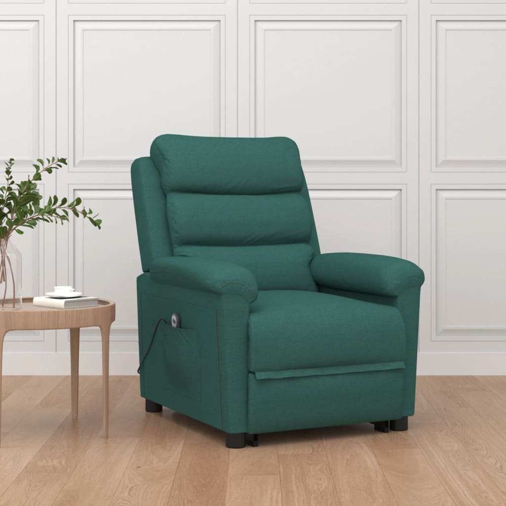 Vetonek Sillón elevable tela verde oscuro