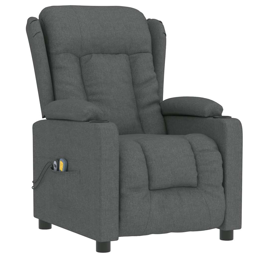 Electric massage armchair Dark gray fabric