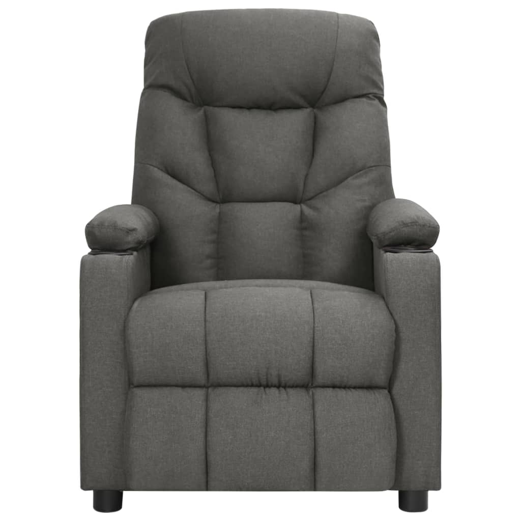 Sillón de masaje eléctrico tela gris oscuro