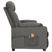 Sillón de masaje eléctrico tela gris oscuro V9864 Vetonek