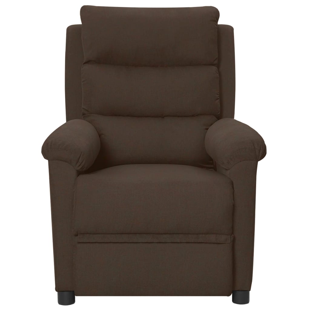 Electric massage armchair Dark brown fabric