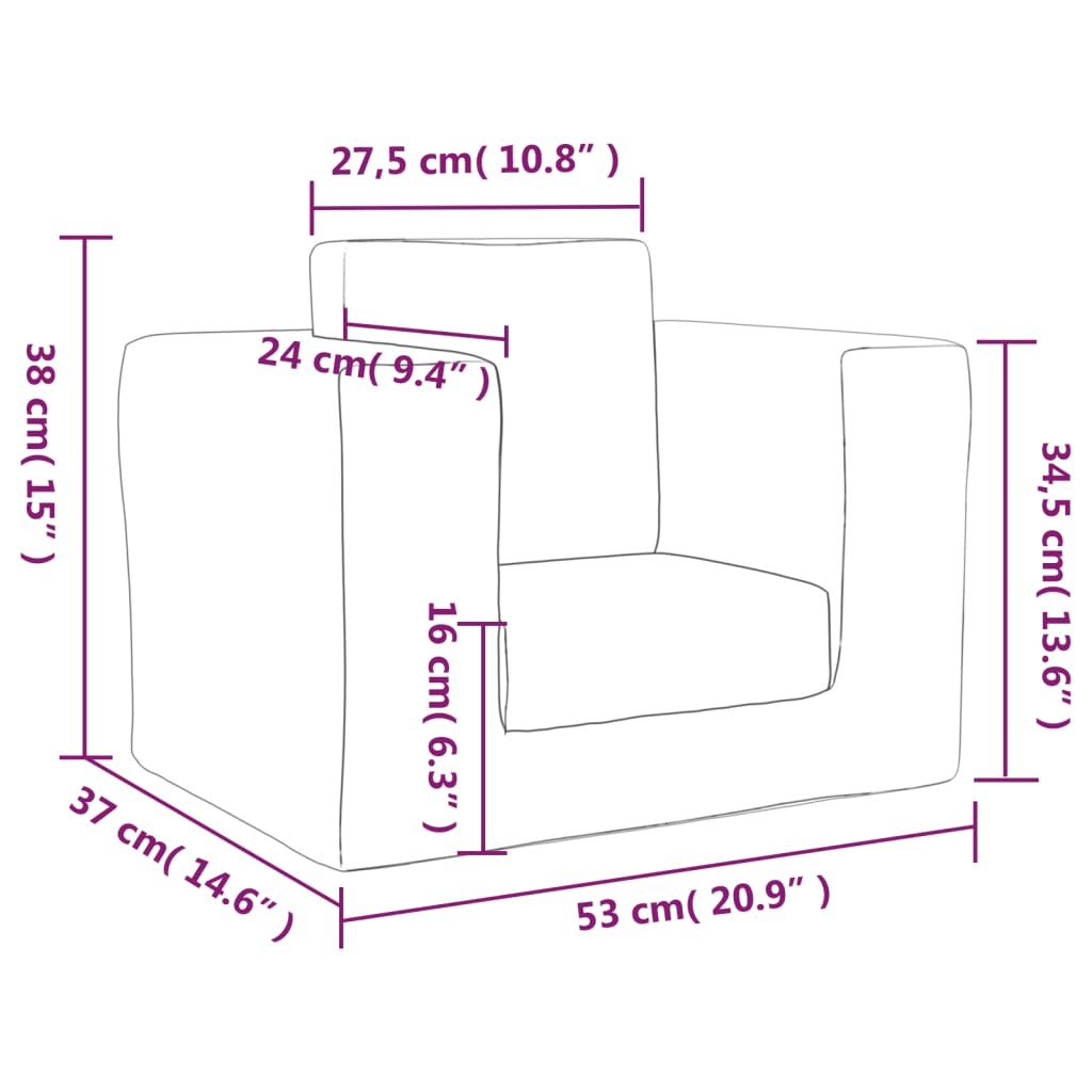 Sofá cama para niños felpa suave rosa vidaXL