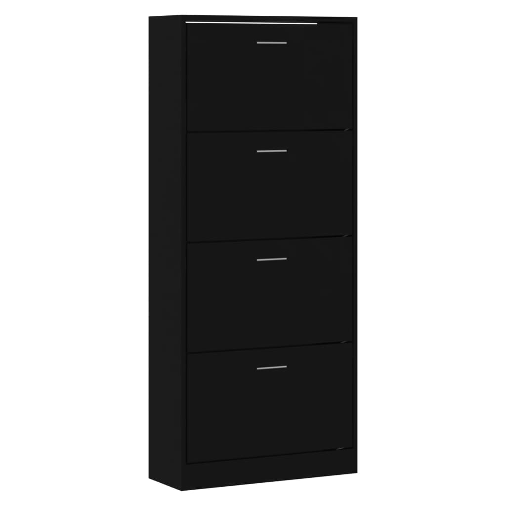 Black wooden wooden cabinet 63x24x147 cm