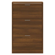 Sapateira em contraplacado castanho carvalho 63x24x103 cm V5285 Vetonek