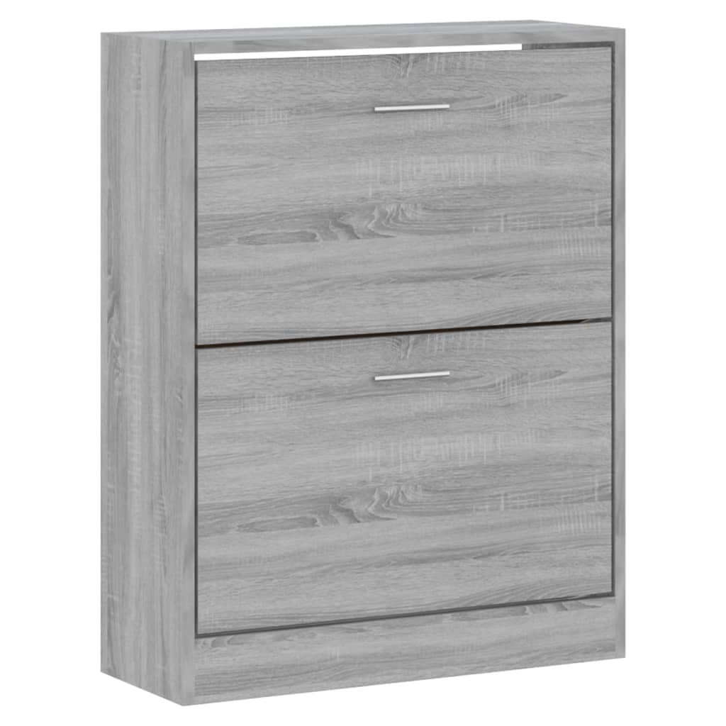 Mueble zapatero madera gris Sonoma 63x24x81 cm - Vetonek