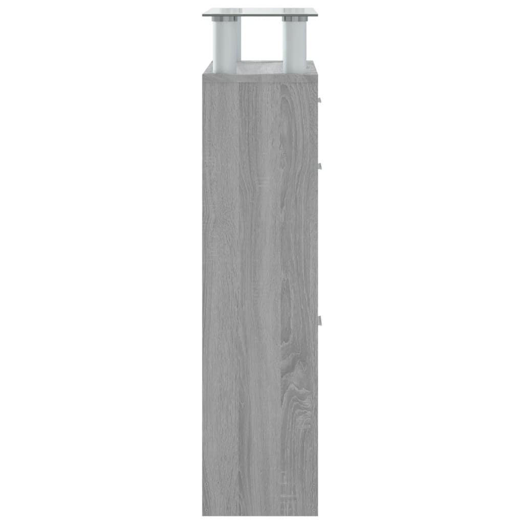 Mueble zapatero madera gris Sonoma 63x24x104 cm vidaXL