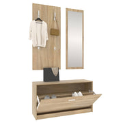 Set di mobili scarpiera 3 in 1 in compensato di rovere Sonoma v5438 - Vetonek