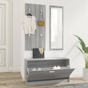 Set di mobili scarpiera 3 in 1 compensato grigio Sonoma v5469 Vetonek