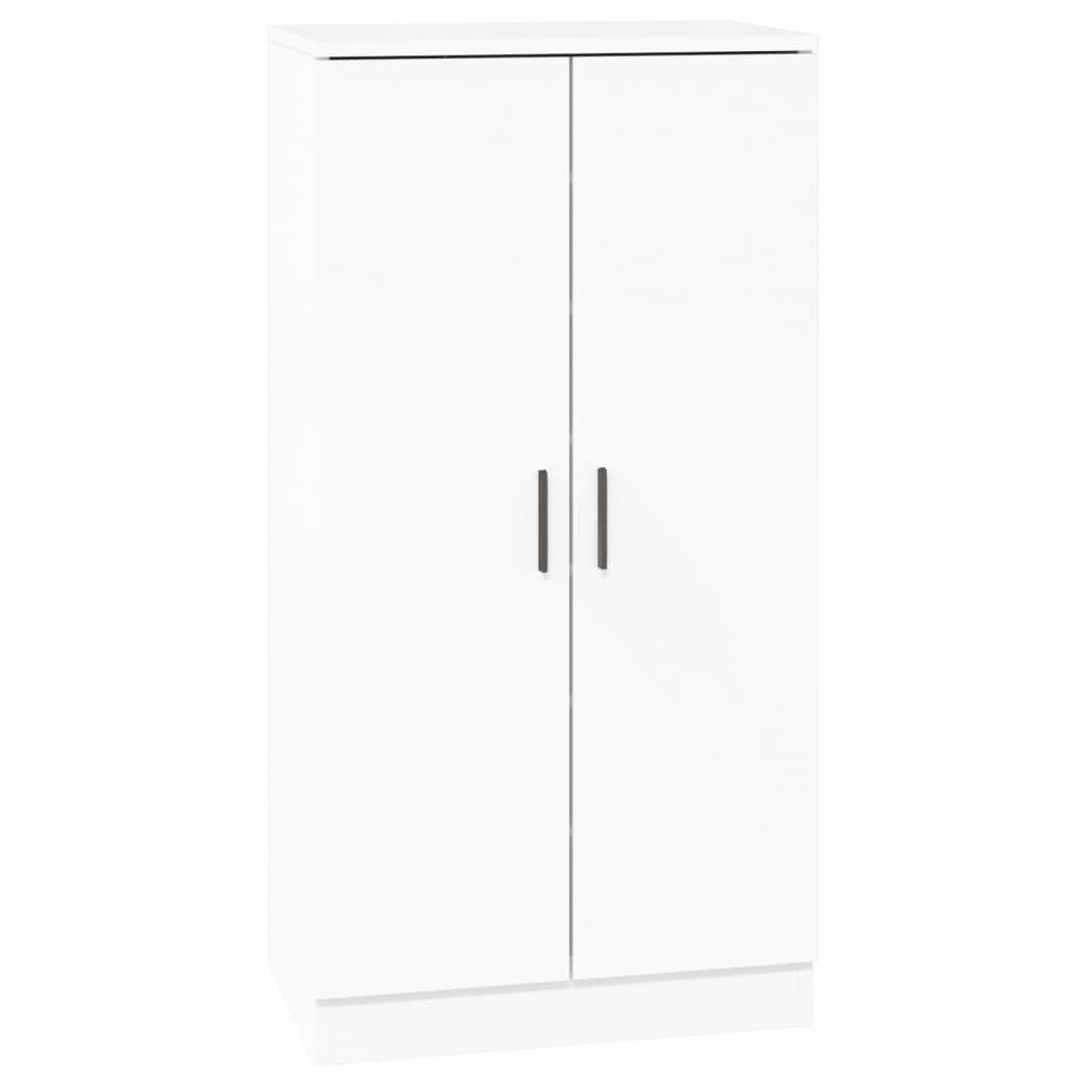 Mueble zapatero madera blanco brillo 55x35x108 cm vidaXL