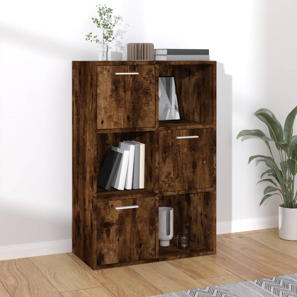 Vetonek Mueble de almacenaje roble ahumado 60x29,5x90 cm