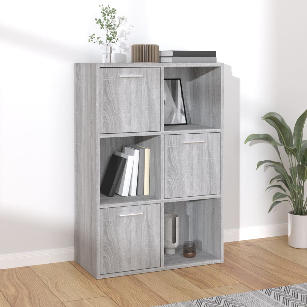 Vetonek Mueble de almacenaje gris Sonoma 60x29,5x90 cm