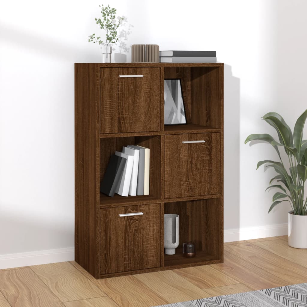 Vetonek Mueble de almacenaje marrón roble 60x29,5x90 cm