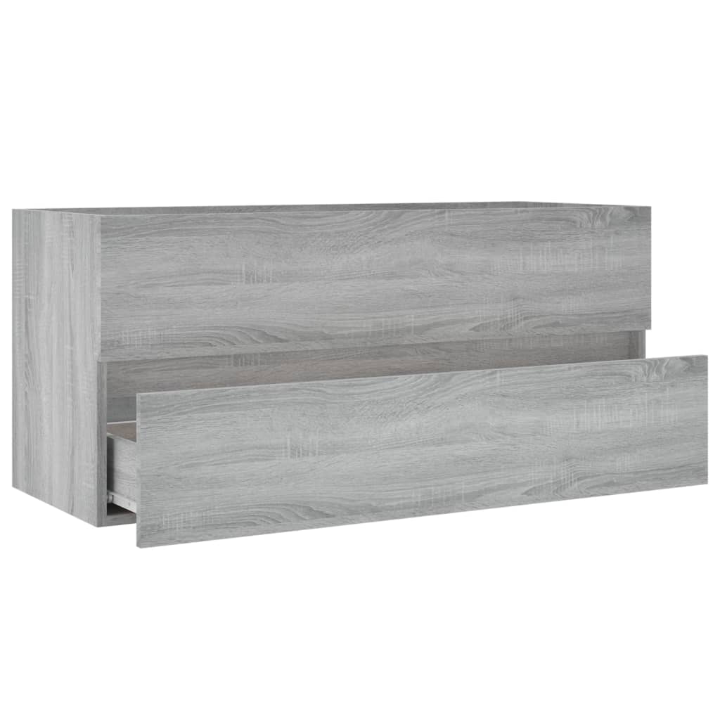 Mueble de lavabo madera de ingeniería gris Sonoma 100x38,5x45cm - Vetonek