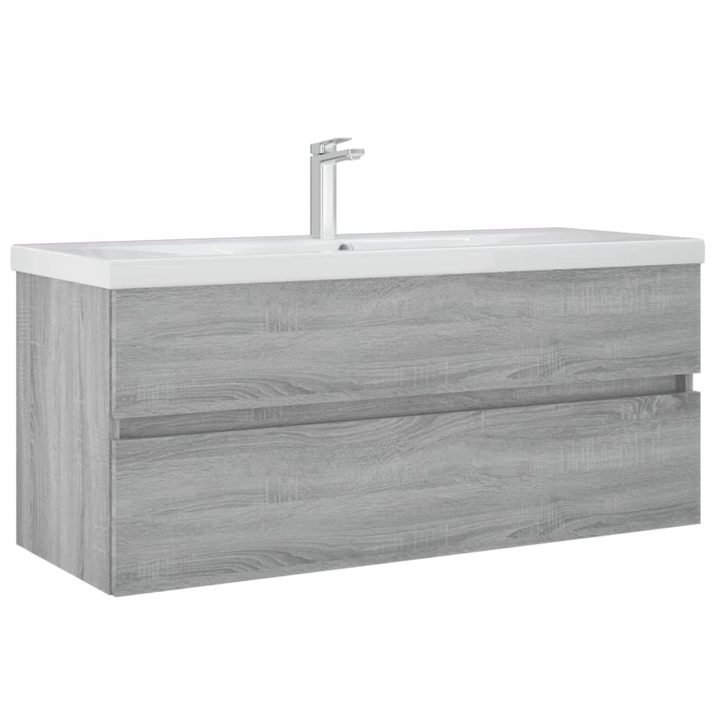 Mueble de lavabo madera de ingeniería gris Sonoma 100x38,5x45cm - Vetonek