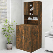 Smoked oak washing machine cabinet 70.5x25.5x90 cm v6250 Vetonek