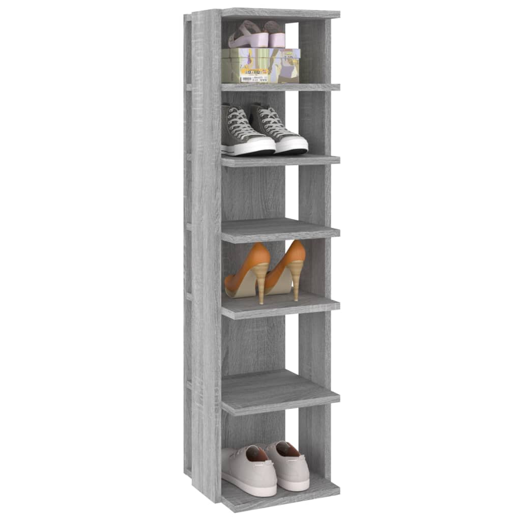 Mueble zapatero madera gris Sonoma 27,5x27x102 cm vidaXL