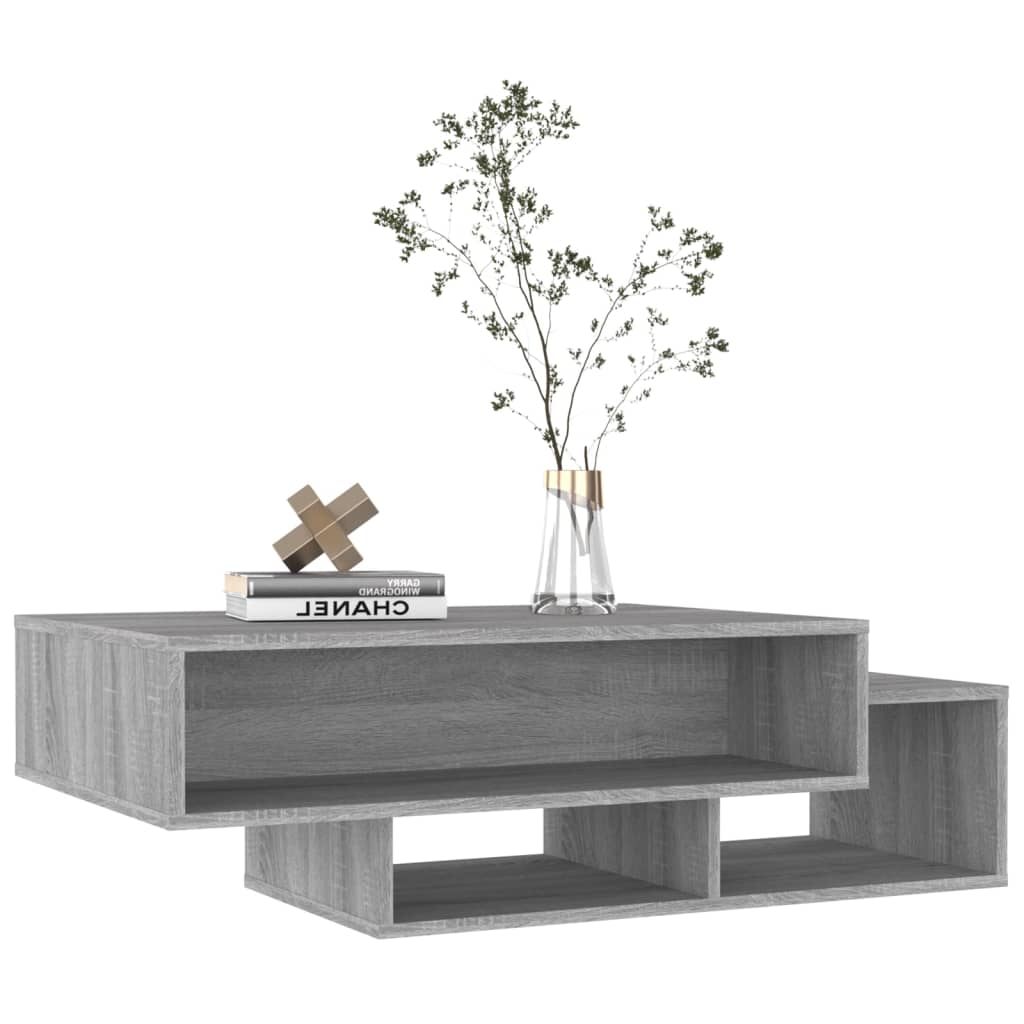 Mesa de centro madera de ingeniería gris Sonoma 105x55x32 cm