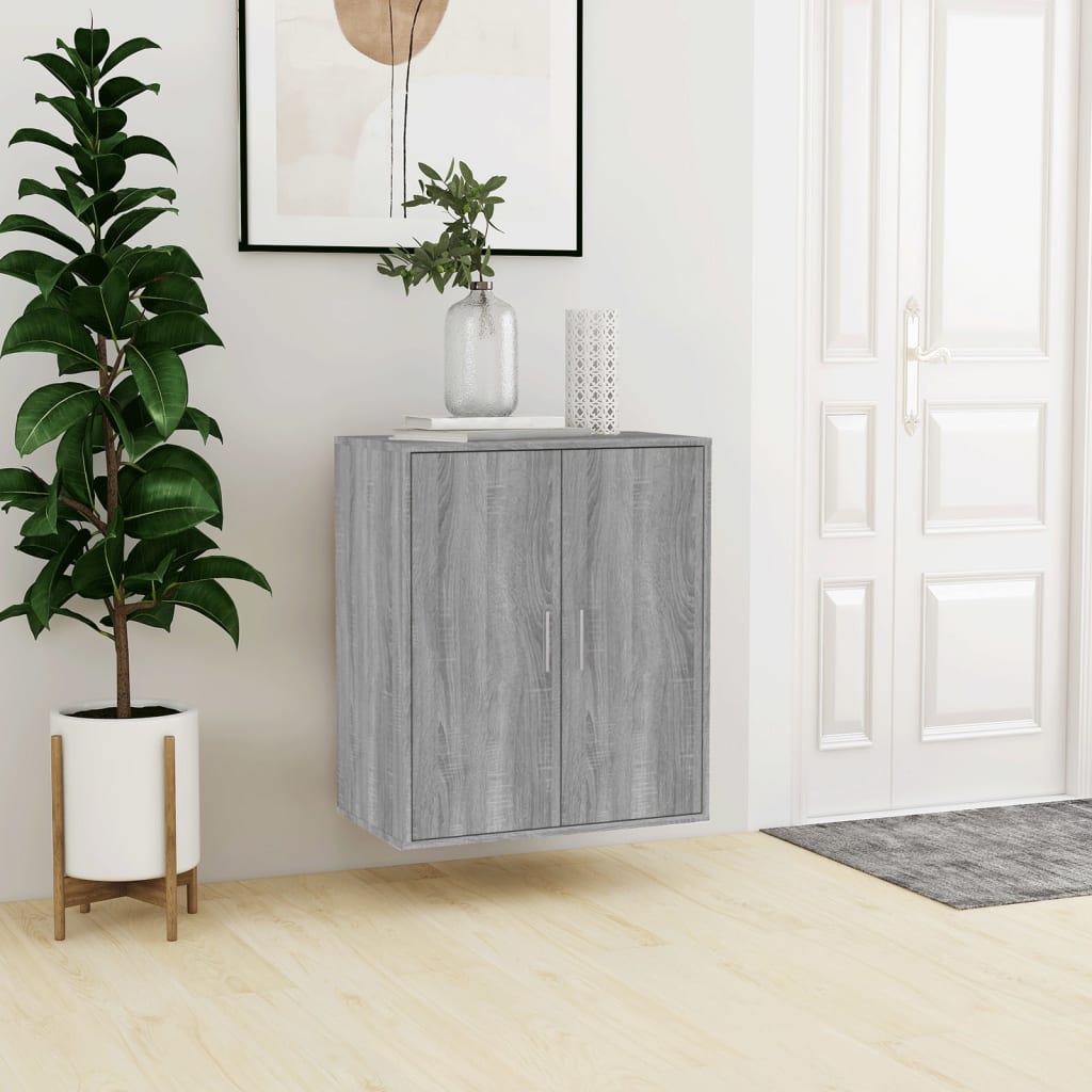 Sonoma Gray Wooden Zapater 60x35x70 cm