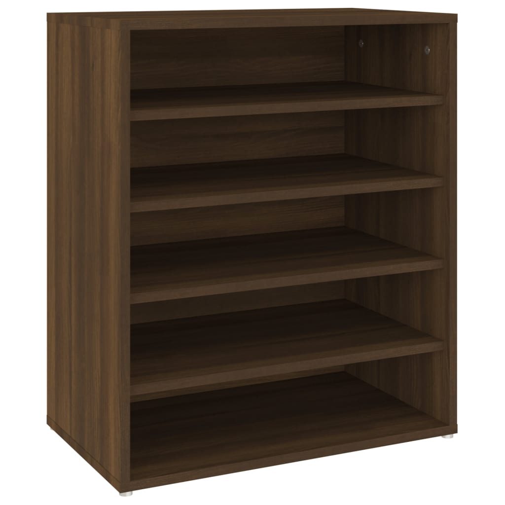 Mueble zapatero madera roble marrón 60x35x70 cm - Vetonek