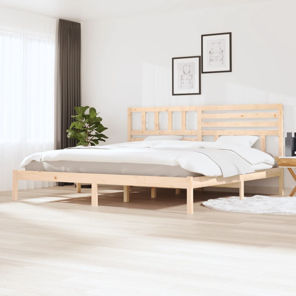 Vetonek Estructura de cama sin colchón madera maciza de pino 200x200 cm