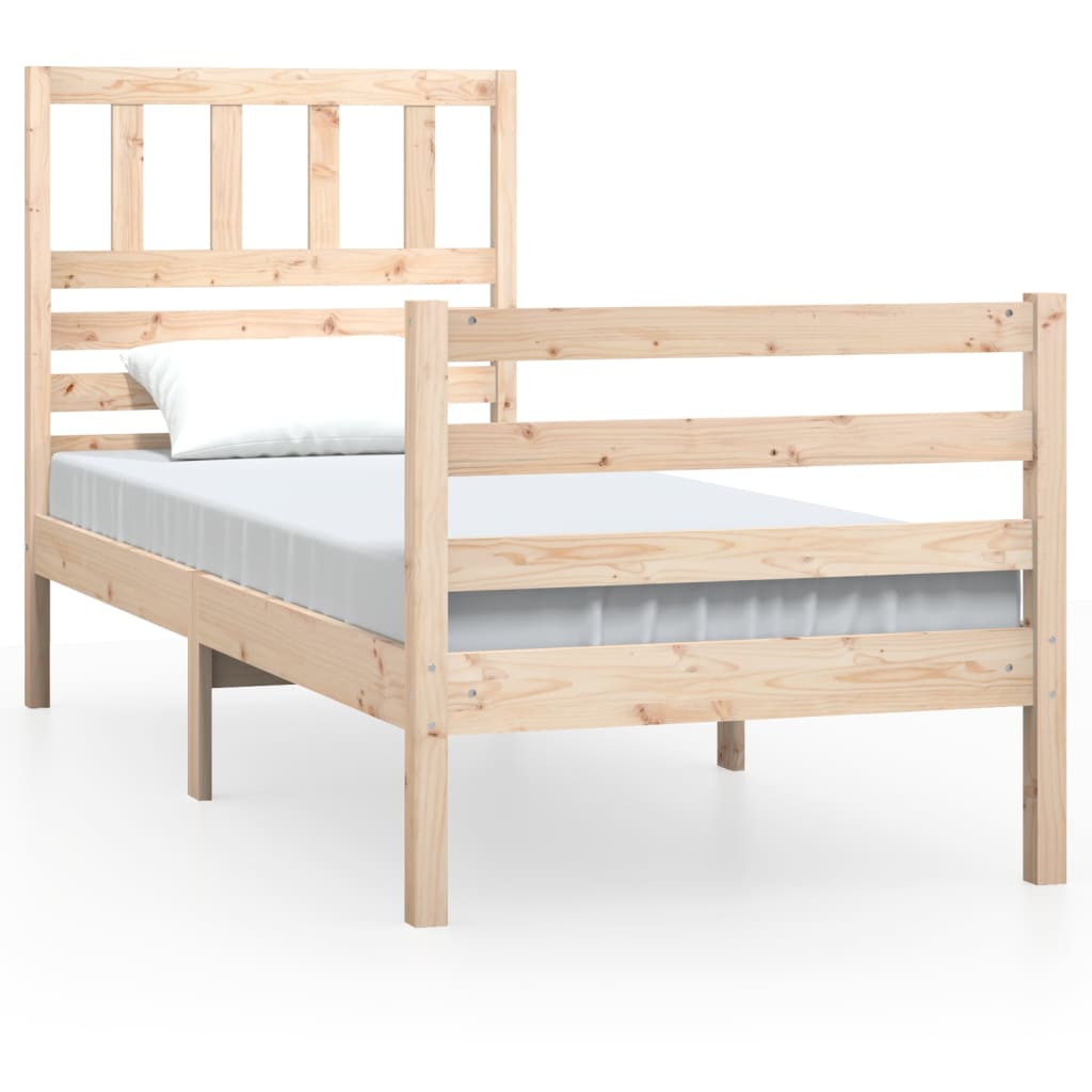 Estructura de cama sin colchón madera maciza 90x200 cm - Vetonek